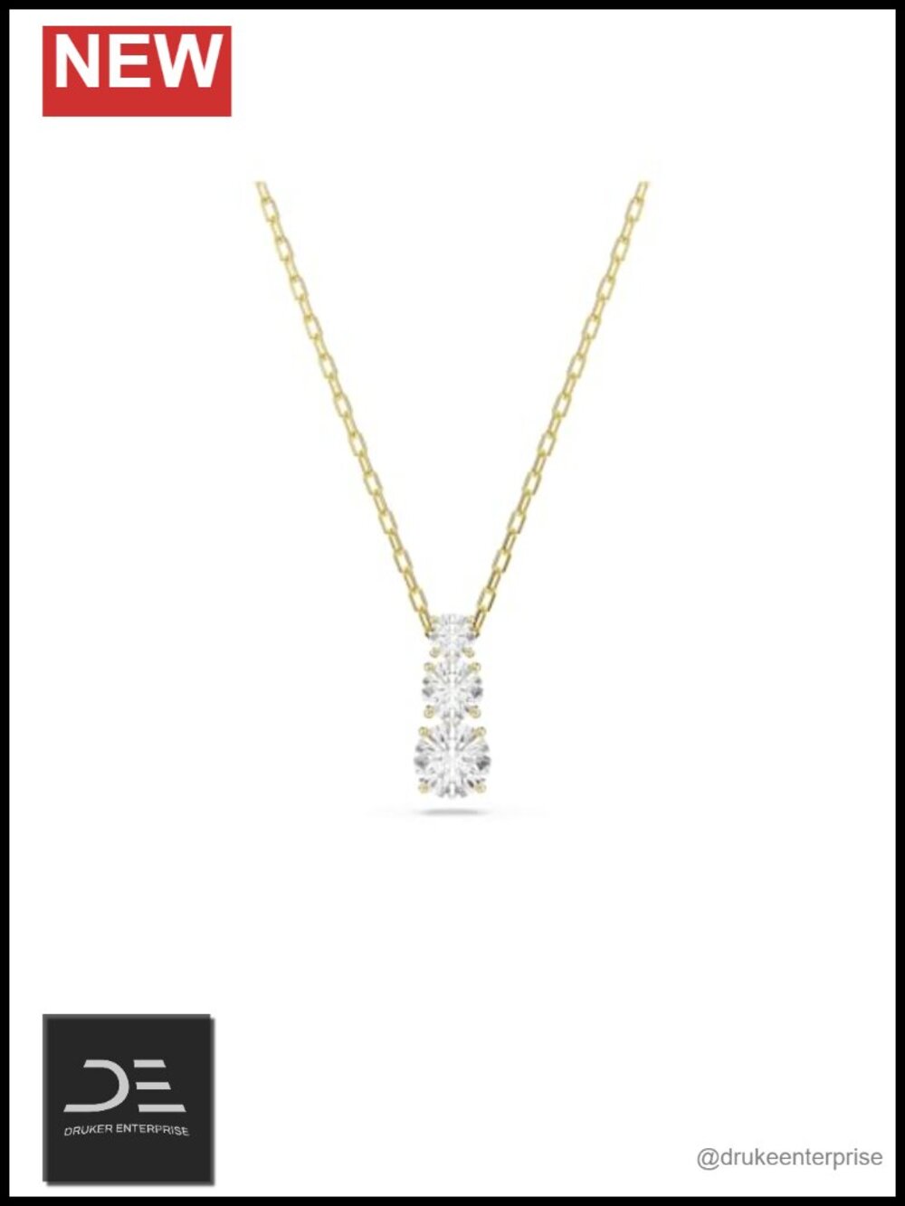 Swarovski Stilla Attract Pendant Necklace Gold Plated
